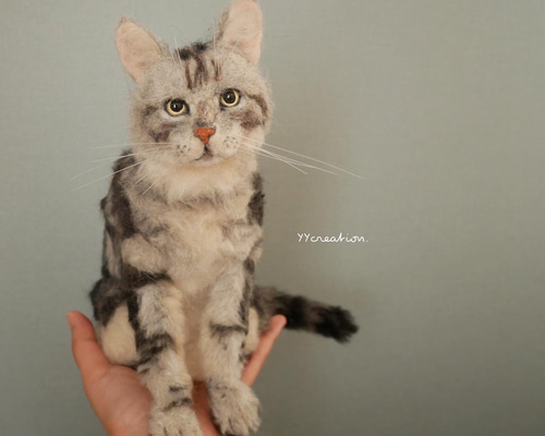 ねこのきもちWEB版に掲載！】羊毛フェルトねこ・うちの子オーダー