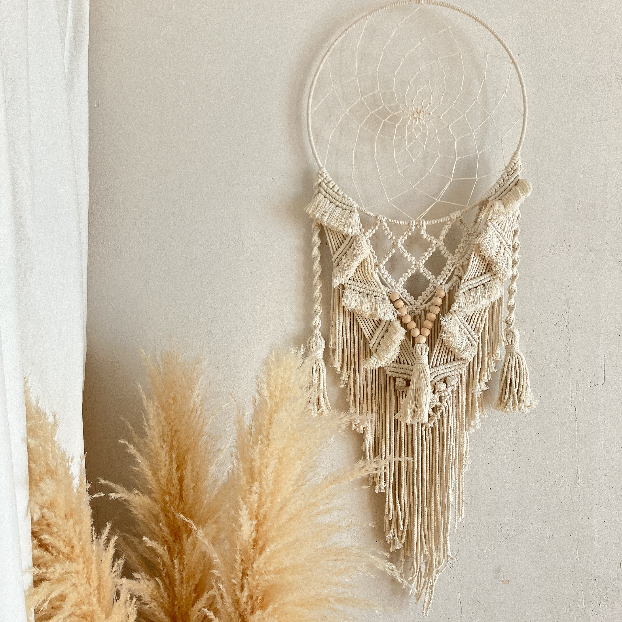 マクラメ　ビッグサイズ　ドリームキャッチャー　〈B〉