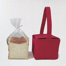 (SALE) ＊一斤食パン運ぶバッグ 「コードニー」倉敷帆布使用 1枚目の画像