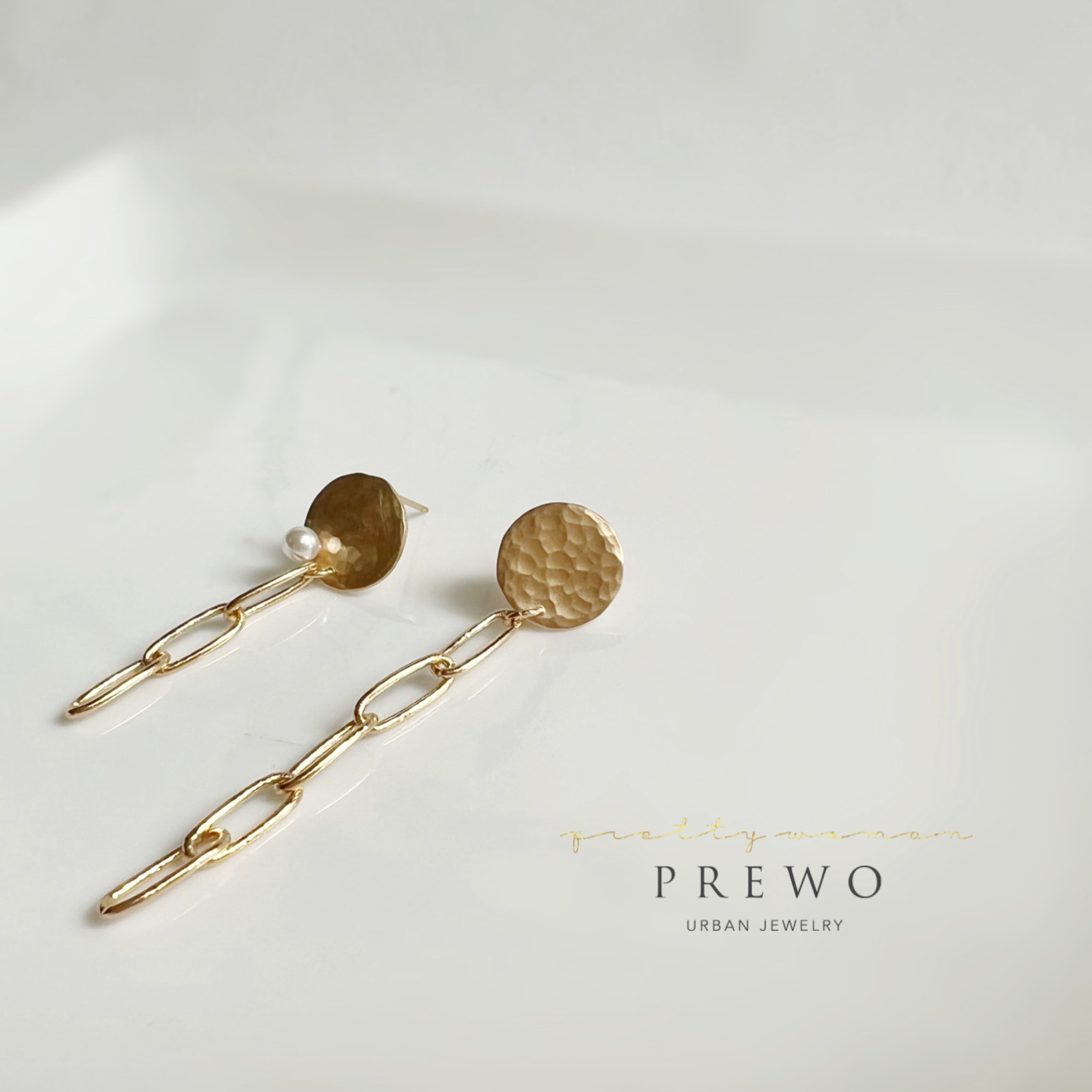 《受注製作》K18GP MARU-CHAINピアス