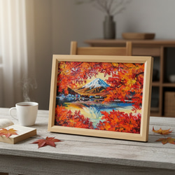 油絵 絵画 【冬の森の満月】 絵画 HR 通販 15021704｜Creema(クリーマ)