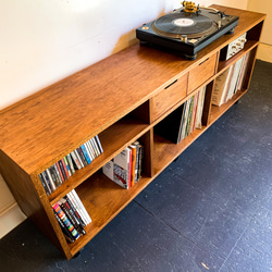 VINTAGE OPEN LOW BOARD 大容量収納　引き出し付き　サイズ変更可能　本棚レコードCD テレビ台 12枚目の画像