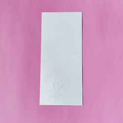 コスモスの一筆箋　秋桜　ピンク　可憐　上質な手触り　大人のたしなみ【15枚組】【活版印刷】 4枚目の画像