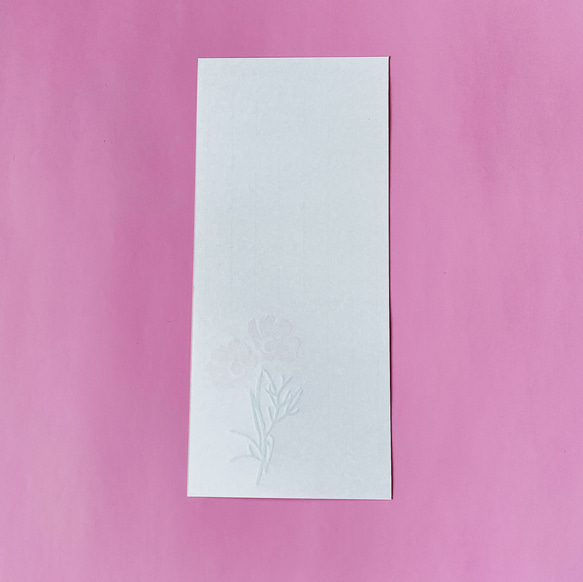 コスモスの一筆箋　秋桜　ピンク　可憐　上質な手触り　大人のたしなみ【15枚組】【活版印刷】 4枚目の画像