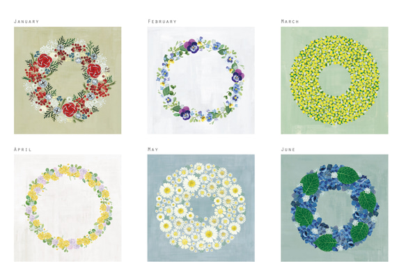 リース カレンダー 2023 【4月始まりと1月始まりを選べます】 12枚目の画像