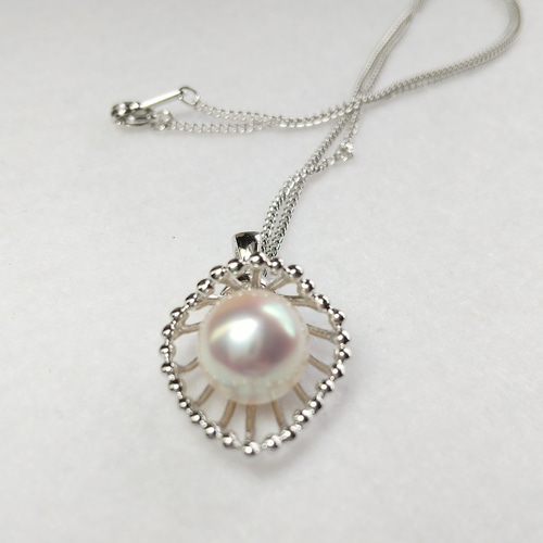 美品☆SILVER925☆アコヤ真珠の素敵なロングネックレス☆オーダー品 7.5-8.0mm アコヤ真珠 ロングネックレス | 長崎県長崎市