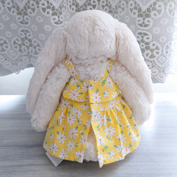 ◆胸元フリルのマーガレットワンピイエロー◆◆*ジェリーキャットjellycatぬい服 6枚目の画像