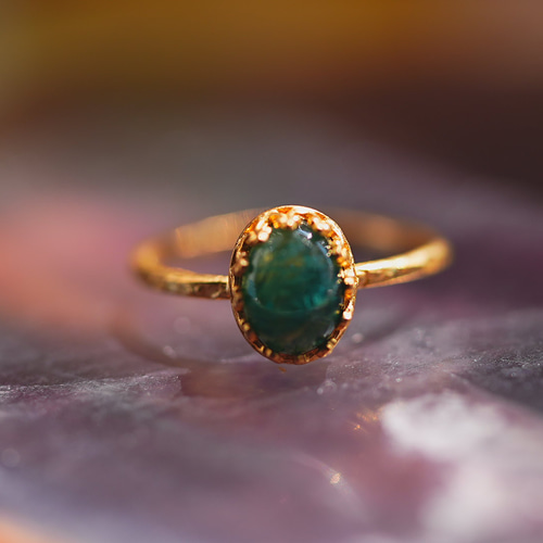 ダークカラー】グランディディエライト オーバルリング 指輪・リング