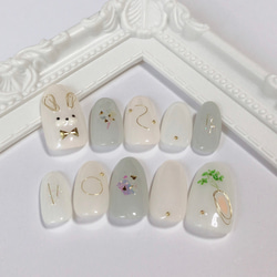 肉球 ピンク チェック 格子柄 キラキラ ネイルチップ 3D ネイルチップ