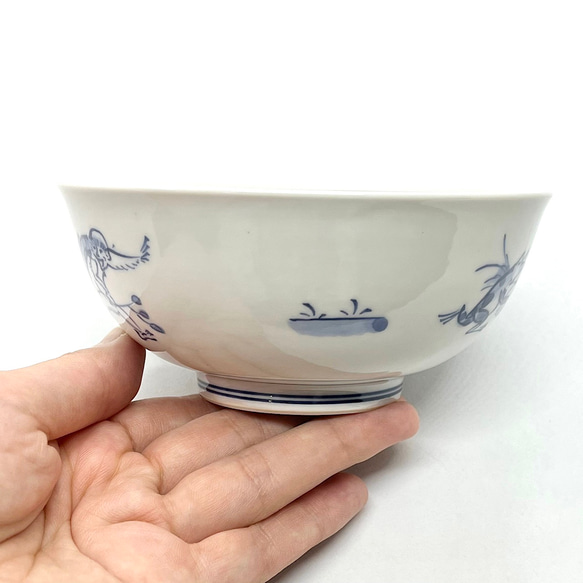 【鳥獣戯画】染付ご飯茶碗 5枚目の画像