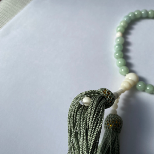 御守数珠】翡翠と珊瑚の念珠・ひすい8ミリ その他アクセサリー