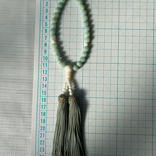 御守数珠】翡翠と珊瑚の念珠・ひすい8ミリ その他アクセサリー