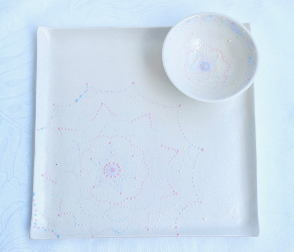 いっちんワンプレート皿 正方形パステルカラー 小鉢セット