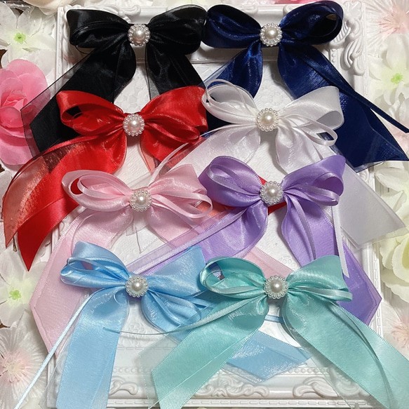 再販！繰り返し使える♪2個セット♡ たらりんオーガンジーとサテン  