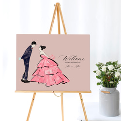 ウェルカムボード 似顔絵オーダー 結婚祝い ウェルカムスペース イラスト 似顔絵 オーダー ☆ 結婚式 結婚祝い 結婚記念日 ウェルカム