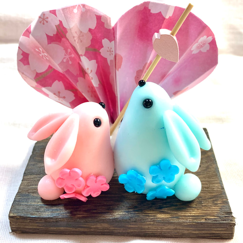 ☆春の苺大福とうさぎちゃん(受注生産) その他置物 おり姫 通販