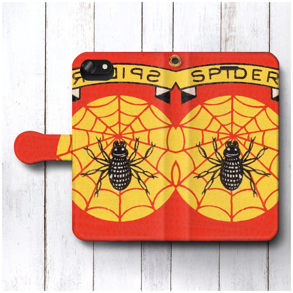 【 ヴィンテージ マッチラベル スパイダー 蜘蛛 】iPhoneXR スマホケース iPhoneSE3 iPh 1枚目の画像