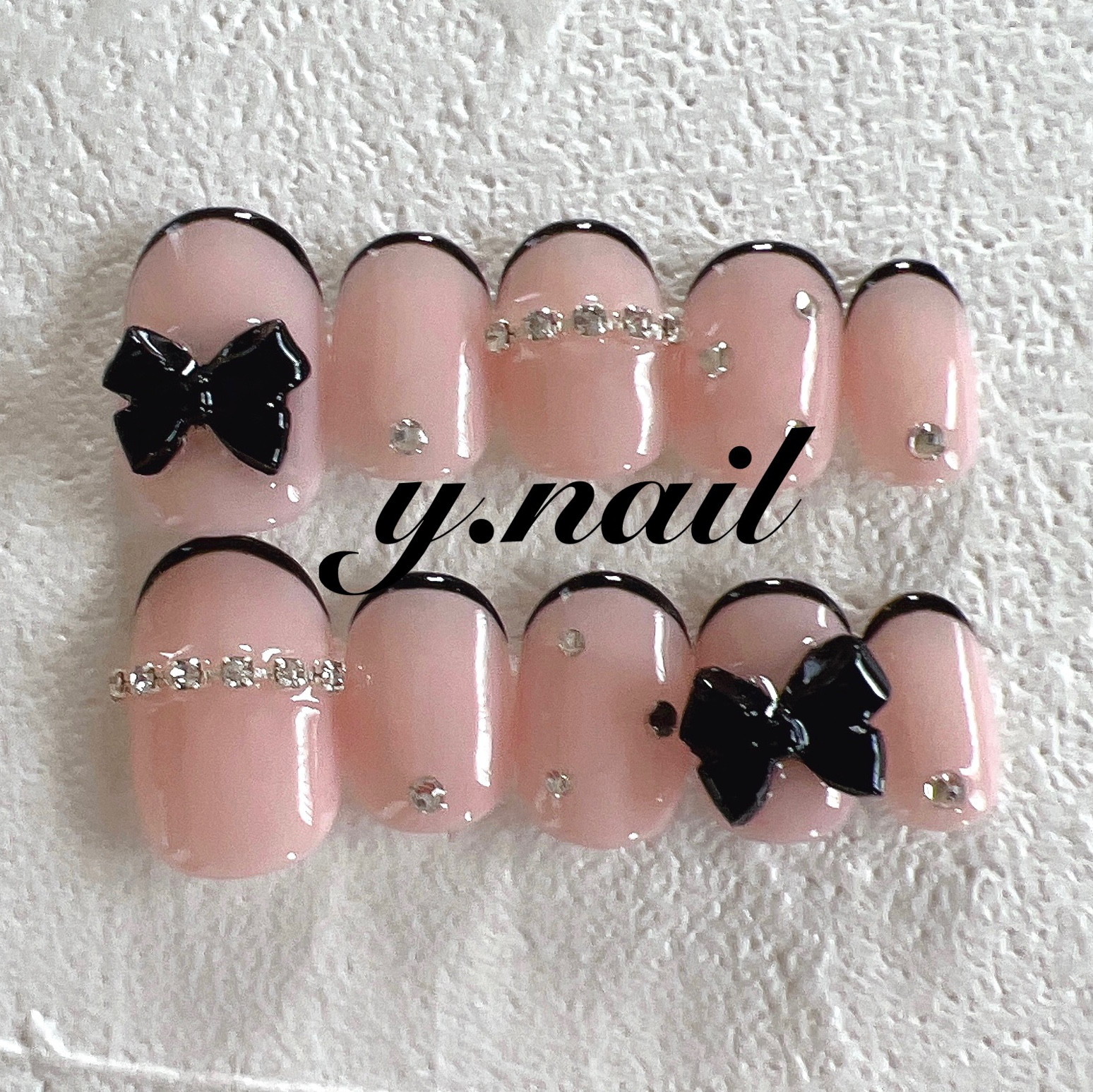 リボンネイル/フレンチネイル/ワンホンネイル/ガーリーネイル