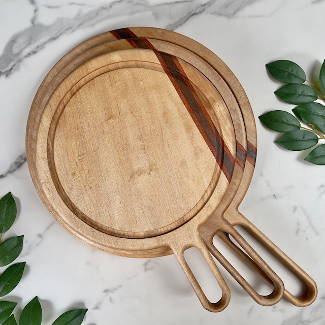 【銘木】丸型 | カッティングボード【Mサイズ】