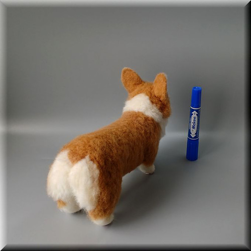 羊毛フェルト 犬 ウェルシュ・コーギー コーギー 犬フィギュア 羊毛