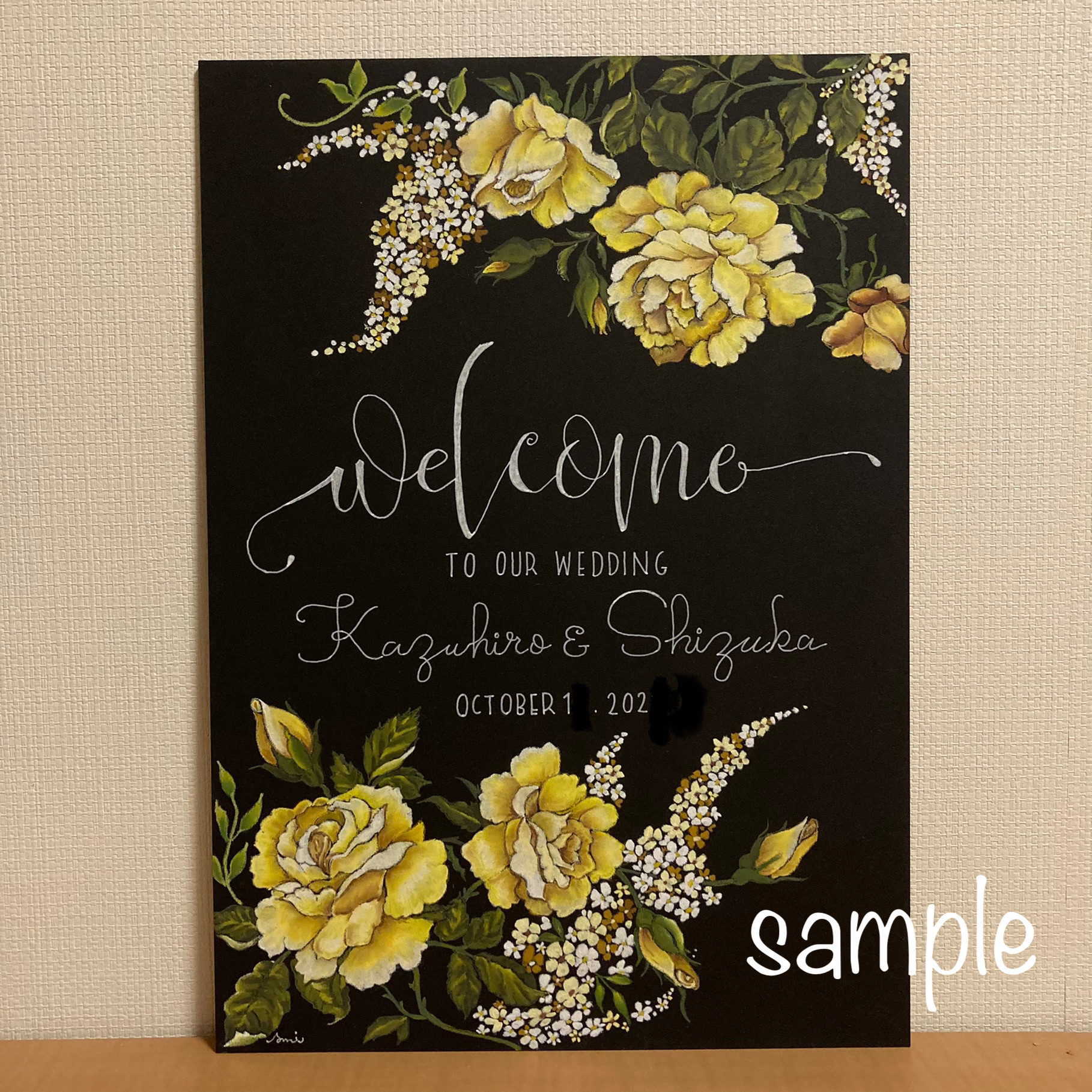 ウエディング ウエルカムボード【アート】 ウェディングウェルカムボード🎵ゼンタングルで祝福を