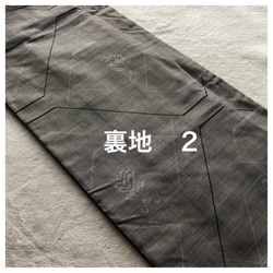 アンティーク大島紬のパッチワークコート　茶龍郷　リバーシブル　着物リメイク 7枚目の画像