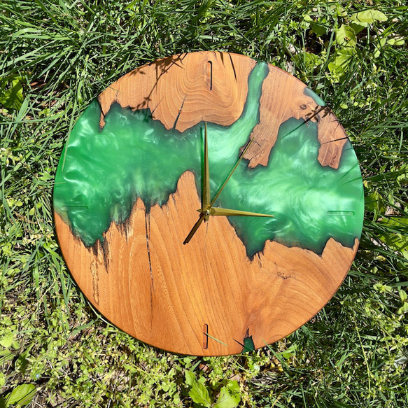 レジン時計ケヤキレジンアート