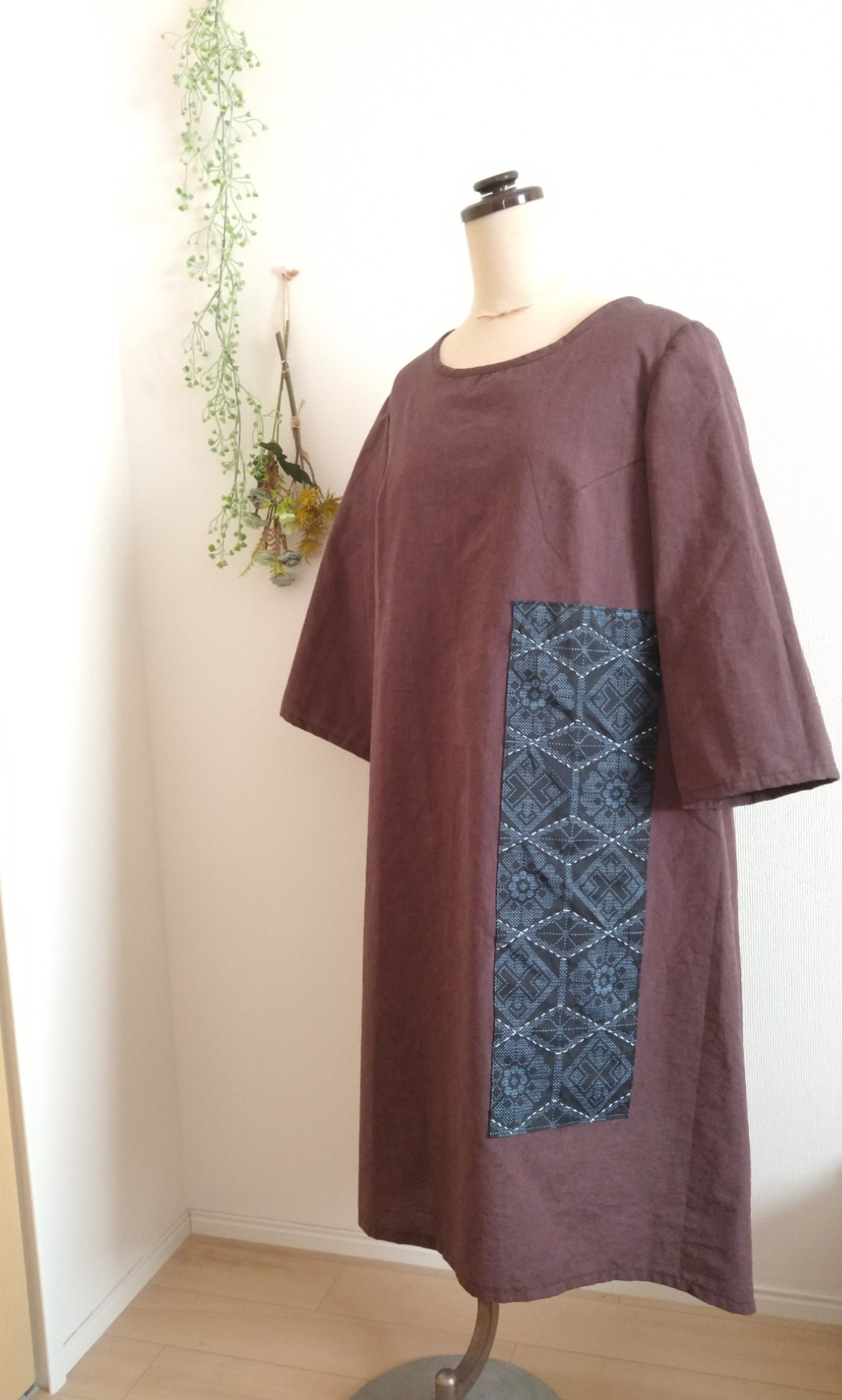 インド綿ワンピース