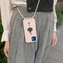 帶頸帶的環保智慧型手機保護殼 黑色 Ballerina Ballerina/芭蕾舞女演員 第3張的照片