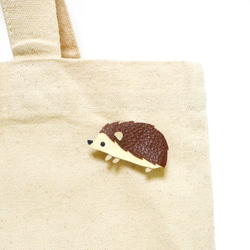 Lブローチ:ハリネズミ 3枚目の画像