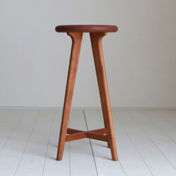 無垢材のキッチンスツールA・ケヤキ材・ハイスツール・カウンター