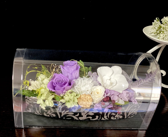 胡蝶蘭のお供えギフト「花と香り」紫檀 3枚目の画像