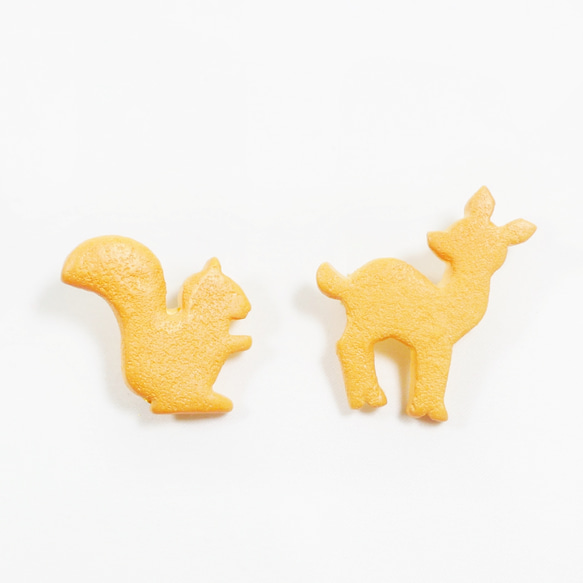 DPブローチ:リス&シカクッキー 1枚目の画像