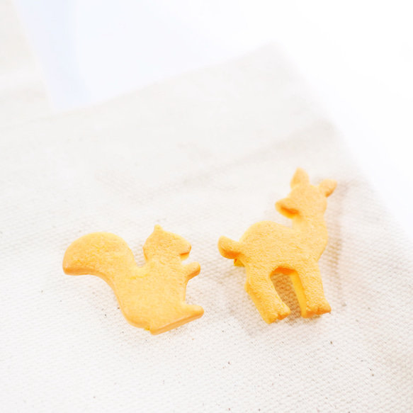 DPブローチ:リス&シカクッキー 3枚目の画像