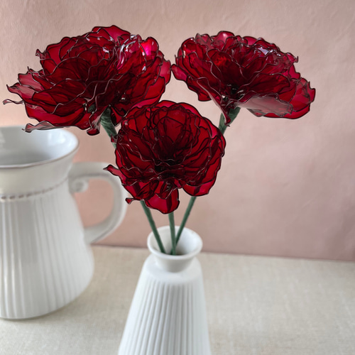 シンプルだけど存在感あり！（チェリーレッド）アメリカンフラワー