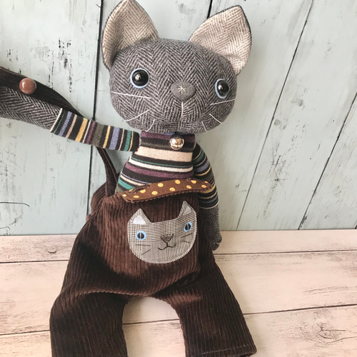 ねこポケットのグレーのねこちゃん❗️】靴下ぬいぐるみ