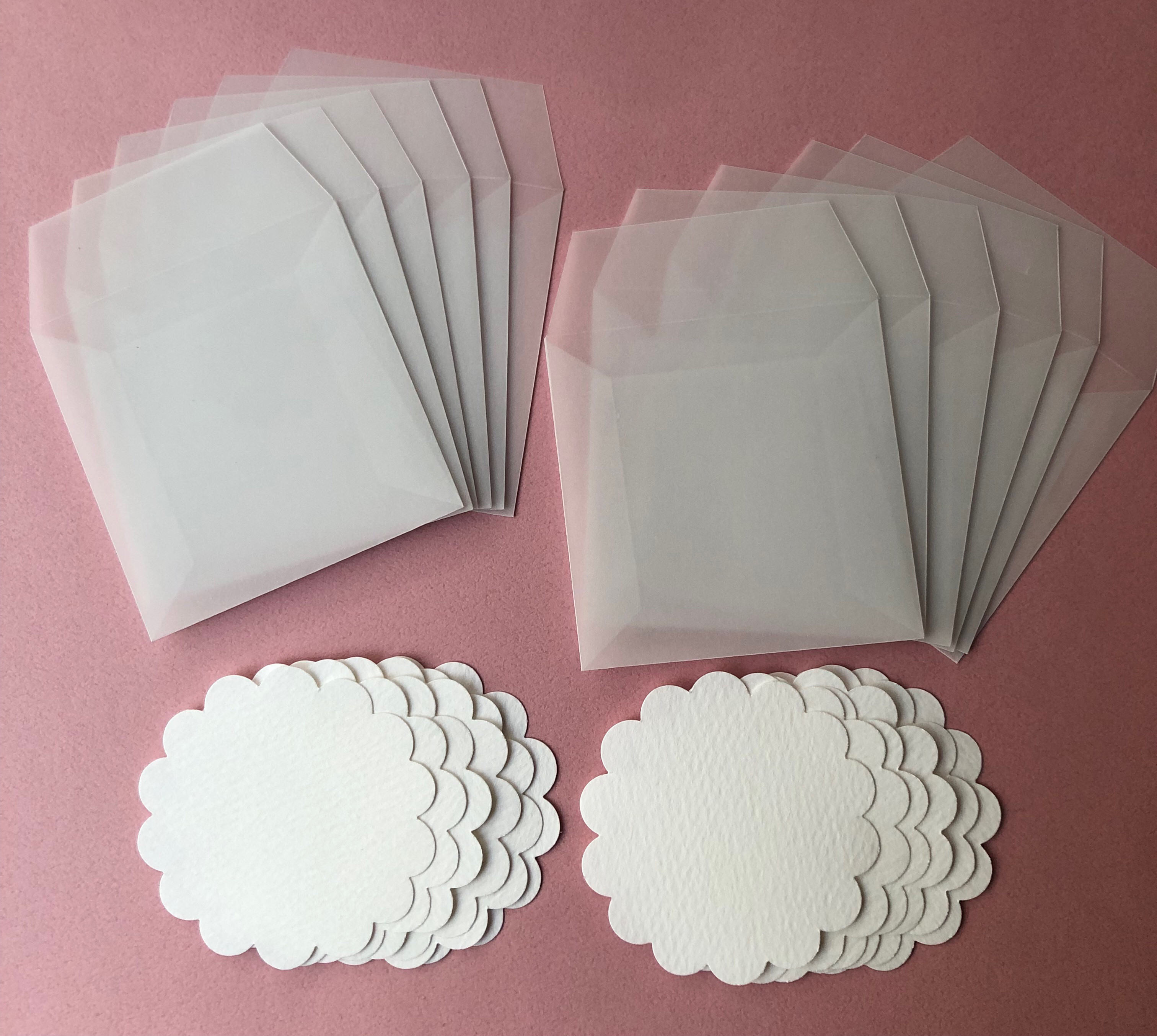 送料込み トレーシングペーパー ミニ封筒とメッセージカードのセット