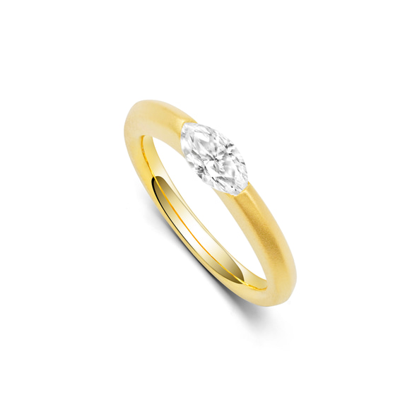 0.5ctマーキーズカットリング C0120-2（4週間発送） 1枚目の画像