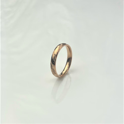 ウェーブカットリング 誕生石 刻印 対応 ペアリング  ステンレス 結婚指輪  指輪  ケース付き 8枚目の画像