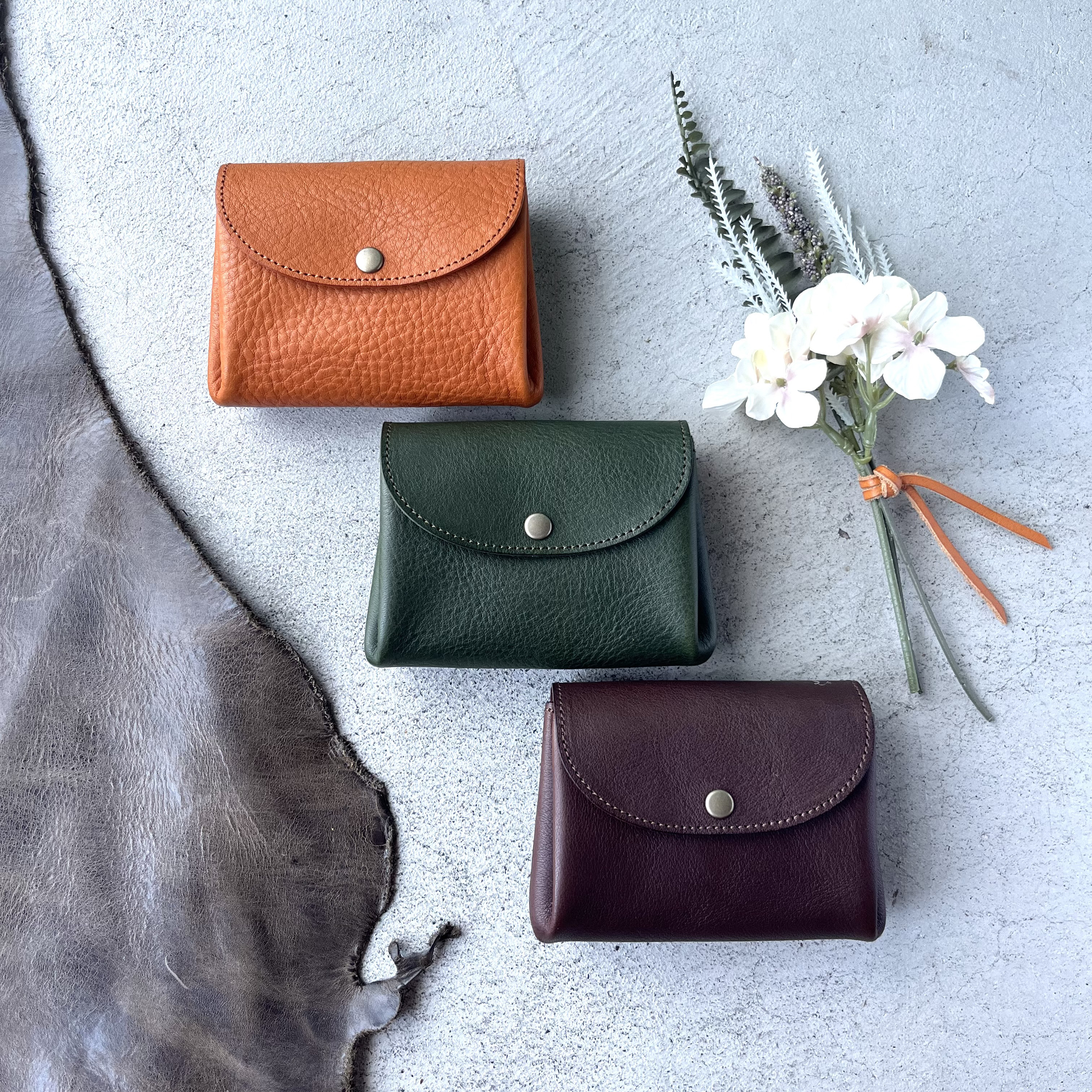 ジャバラ ミニ財布 コンパクト財布 【シボ入り栃木レザー】