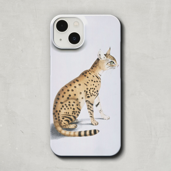 スマホケース / ジョン エドワード グレイ「ステップ ヤマネコ」 iPhone 全機種対応 山猫 絵 個性的 おもしろ 2枚目の画像