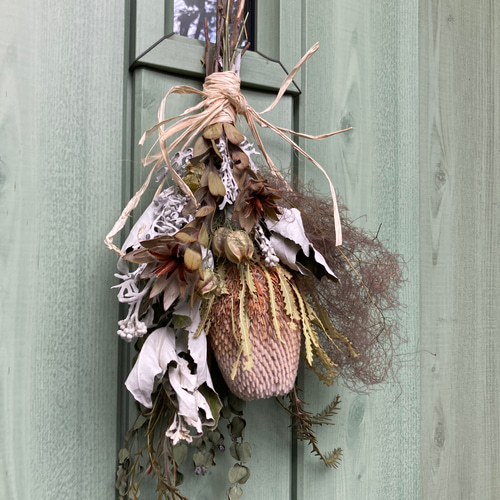 バンクシアとスモークツリーのスワッグ スワッグ hana-fuuka 通販