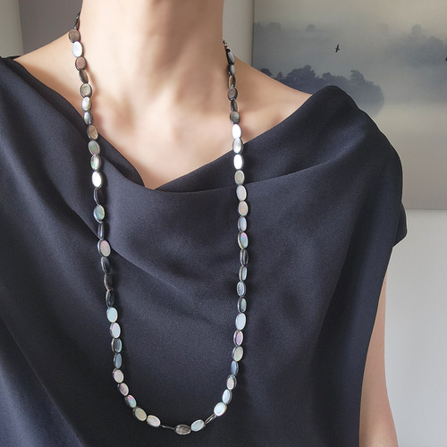 黒蝶貝 バロックパールネックレス　ロング 黒蝶貝南洋真珠 バロック ロングネックレス 18642910
