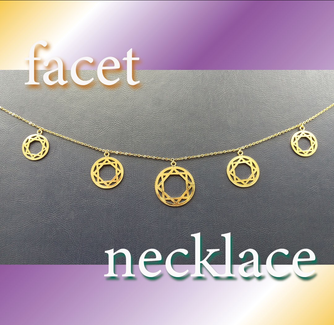 丸型 ファセットカット ネックレス ラウンド モード ゴールドフィルド GF 対応可