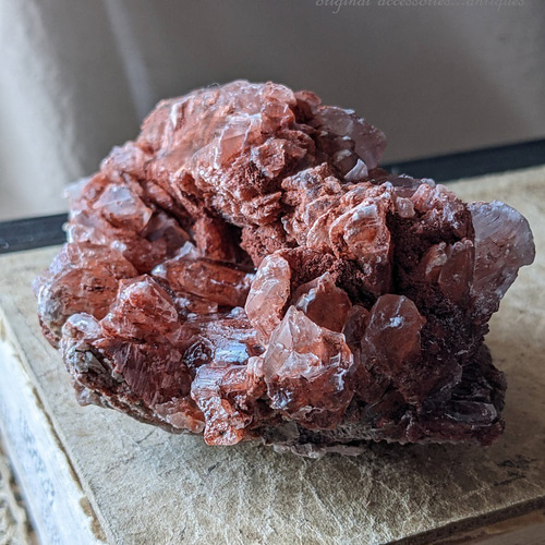 Gypsum】ジプサム(レア)|赤水晶|鉱物標本|約228g Gypsum】ジプサム(レア)|赤水晶|鉱物標本|約228g