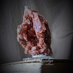 【Gypsum】ジプサム（レア）｜赤水晶｜鉱物標本｜約228g｜インテリアストーン｜原石｜スペイン産｜レアストーン 1枚目の画像