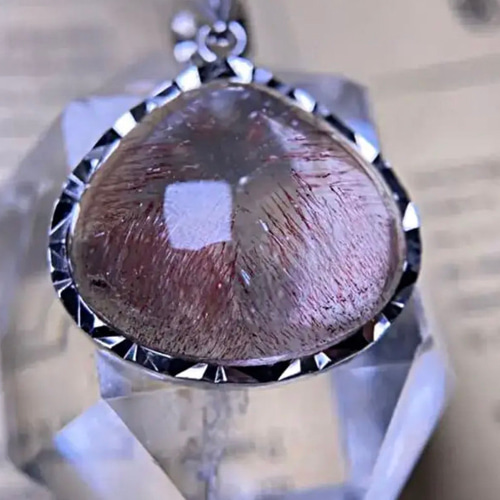 極上級No:1330天然石レピドクロサイトインクォーツペンダント早い者  