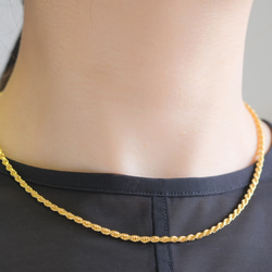 Wide rope chain necklace チェーンネックレス　18KGP　ゴールド　チョーカー 1枚目の画像