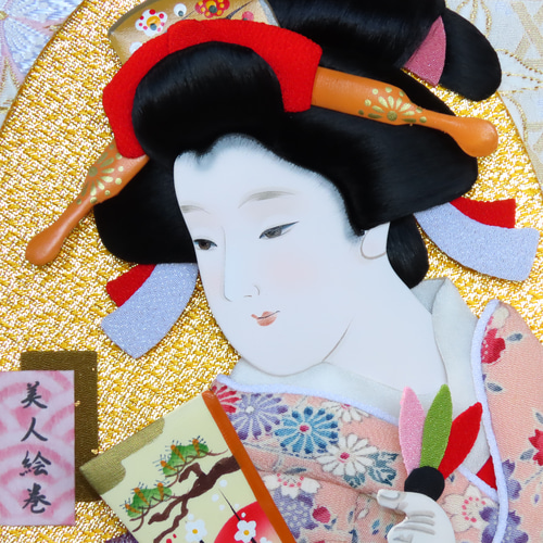 日本美人画 押絵アート飾り 全四種 その他アート OSHIEYASAN