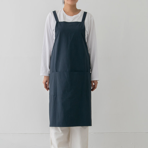 バッククロスチムニーエプロン DR / backcrosschimneyapron DR /ネイビー　送料無料 4枚目の画像